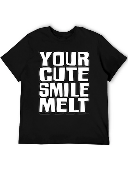 Camiseta Negra: Tu Sonrisa Cute Me Derrite