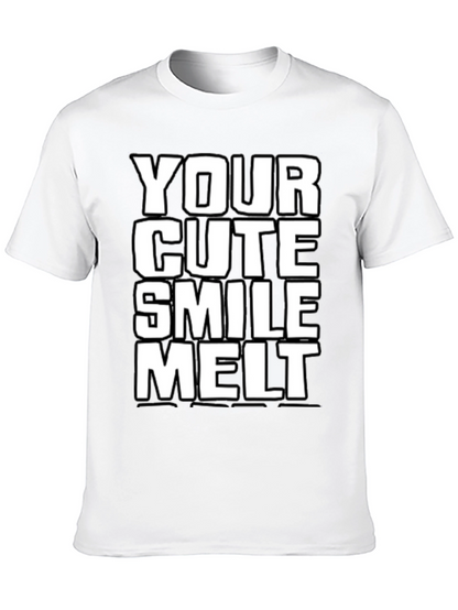 Camiseta Negra: Tu Sonrisa Cute Me Derrite