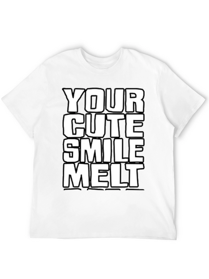 Camiseta Negra: Tu Sonrisa Cute Me Derrite