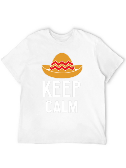 Camiseta Hombre Keep Calm Sombrero Mexicano