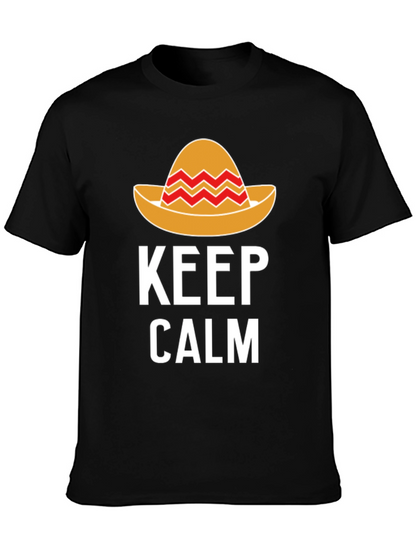 Camiseta Hombre Keep Calm Sombrero Mexicano