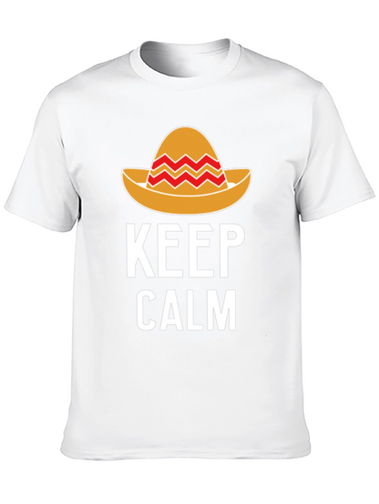 Camiseta Hombre Keep Calm Sombrero Mexicano