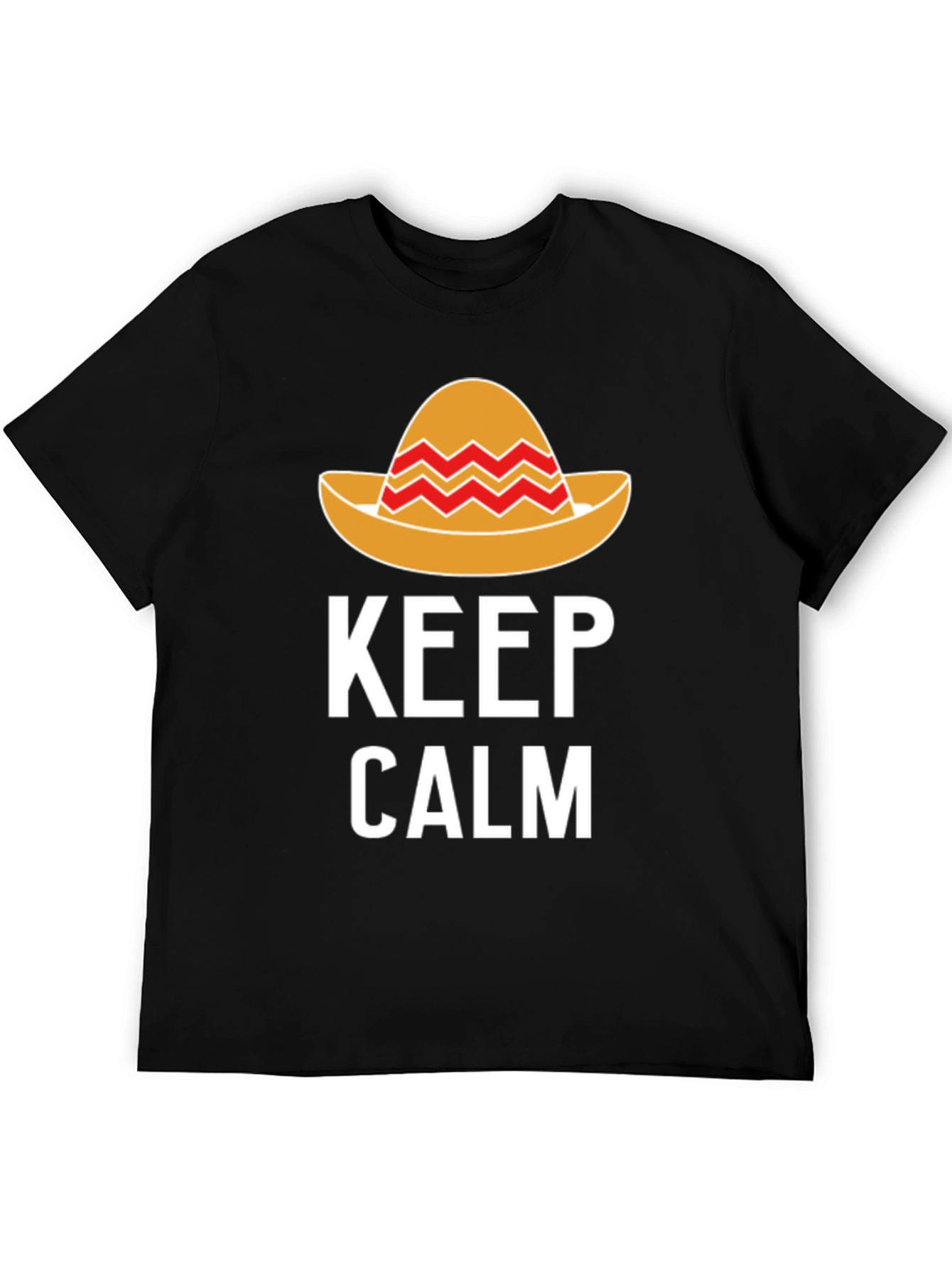 Camiseta Hombre Keep Calm Sombrero Mexicano