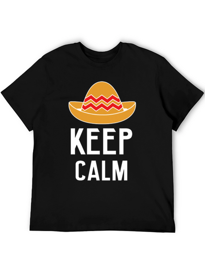 Camiseta Hombre Keep Calm Sombrero Mexicano