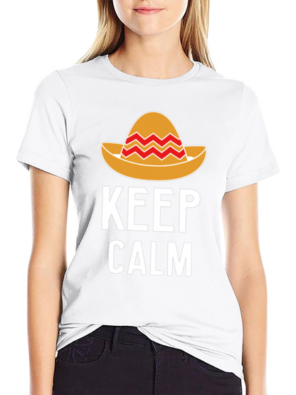 Camiseta Hombre Keep Calm Sombrero Mexicano