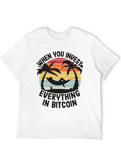 Camiseta Bitcoin: Inversión y Relax en la Playa