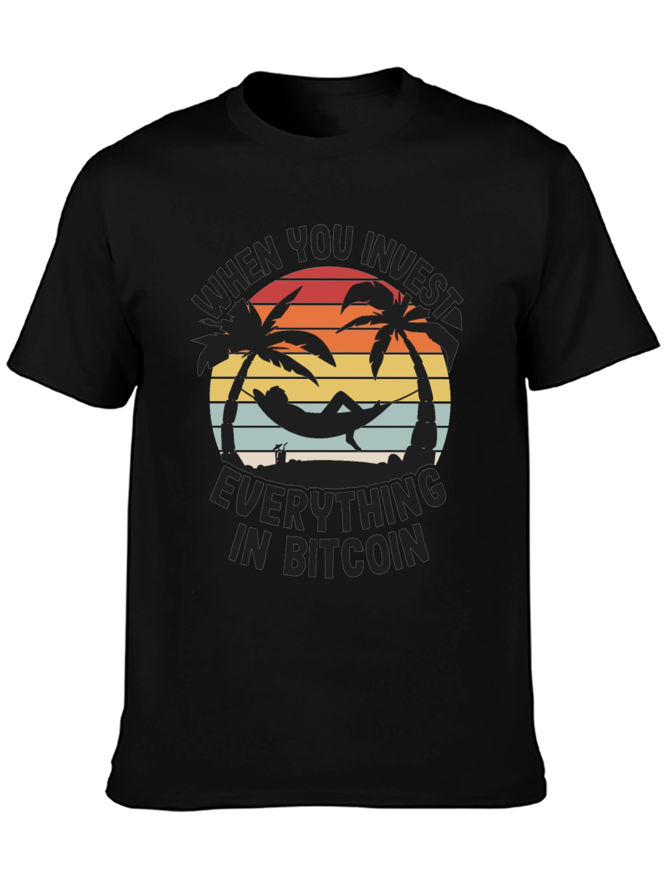 Camiseta Bitcoin: Inversión y Relax en la Playa