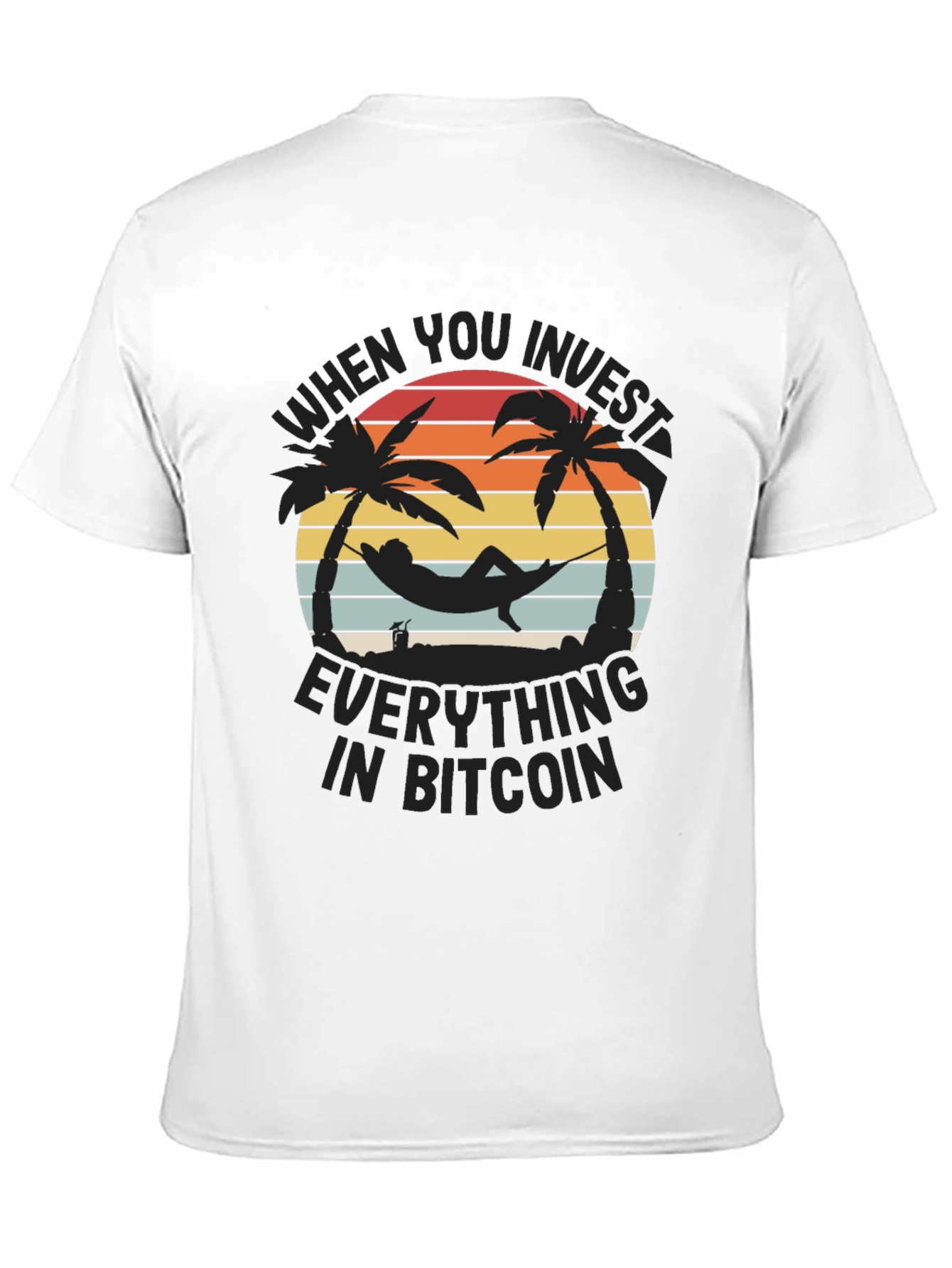 Camiseta Bitcoin: Inversión y Relax en la Playa