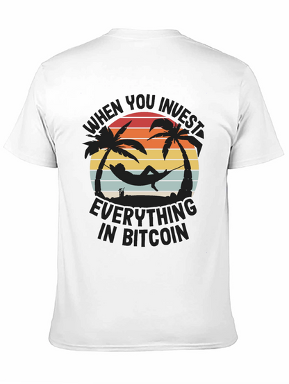 Camiseta Bitcoin: Inversión y Relax en la Playa