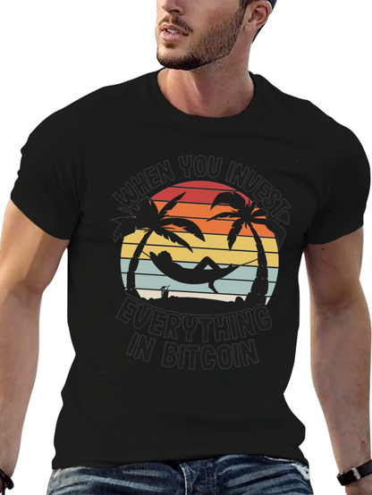Camiseta Bitcoin: Inversión y Relax en la Playa