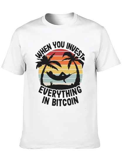 Camiseta Bitcoin: Inversión y Relax en la Playa
