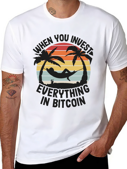 Camiseta Bitcoin: Inversión y Relax en la Playa