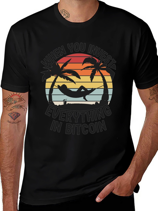 Camiseta Bitcoin: Inversión y Relax en la Playa