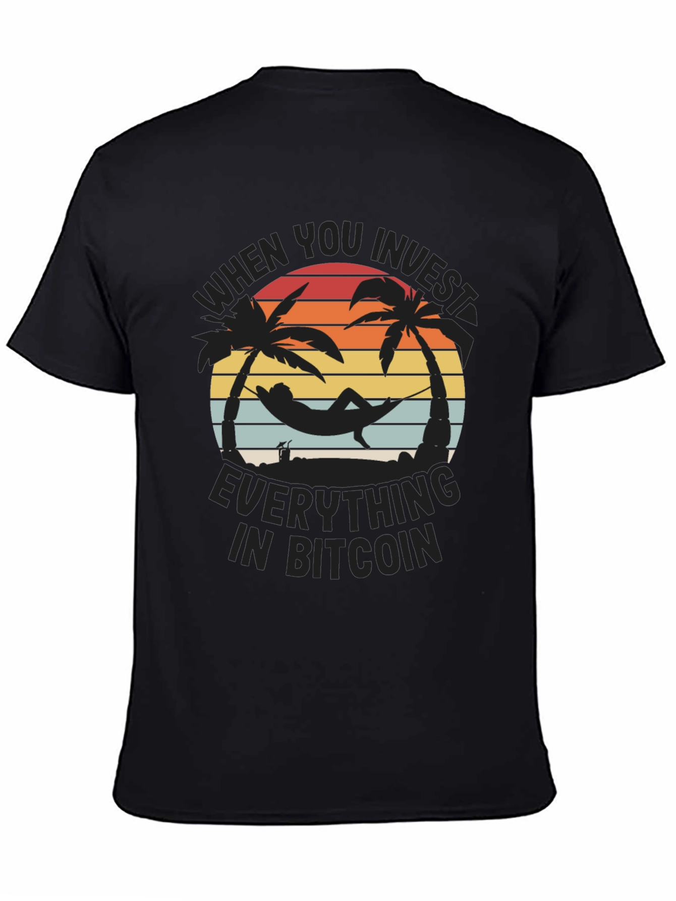 Camiseta Bitcoin: Inversión y Relax en la Playa