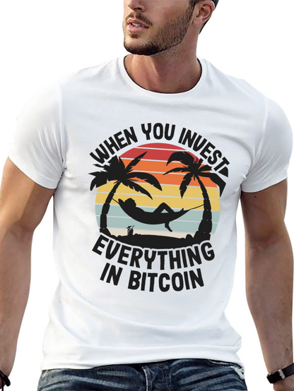 Camiseta Bitcoin: Inversión y Relax en la Playa