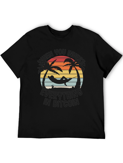 Camiseta Bitcoin: Inversión y Relax en la Playa