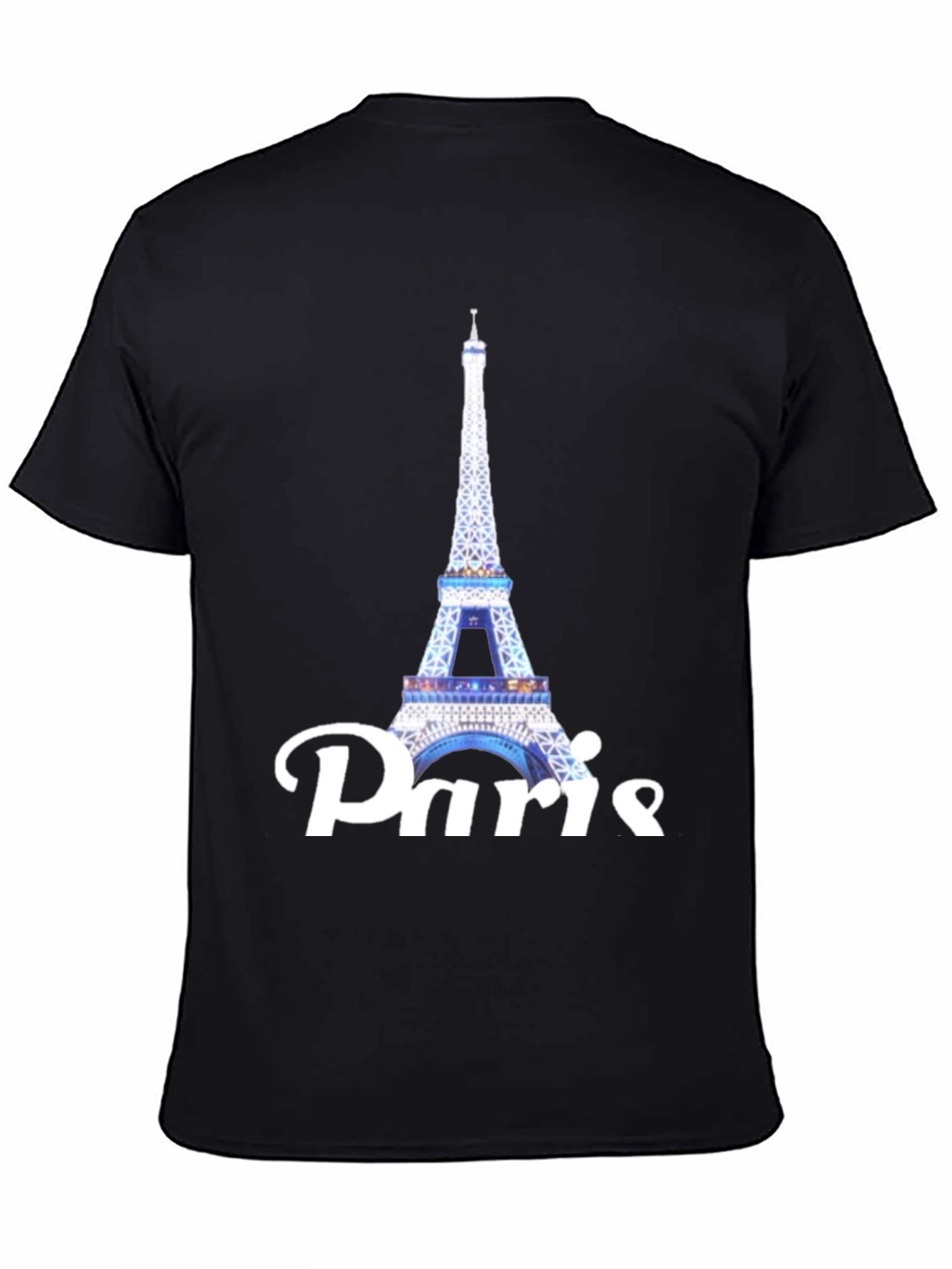 Camiseta Negra Torre Eiffel Paris