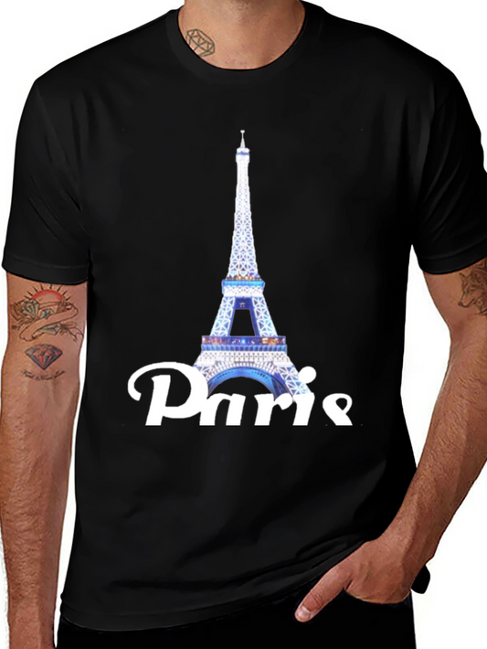 Camiseta Negra Torre Eiffel Paris