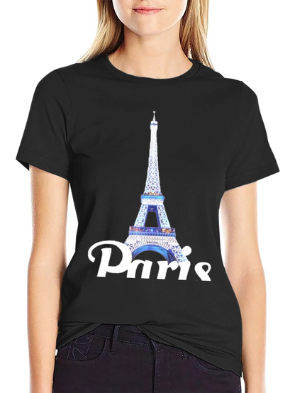 Camiseta Negra Torre Eiffel Paris