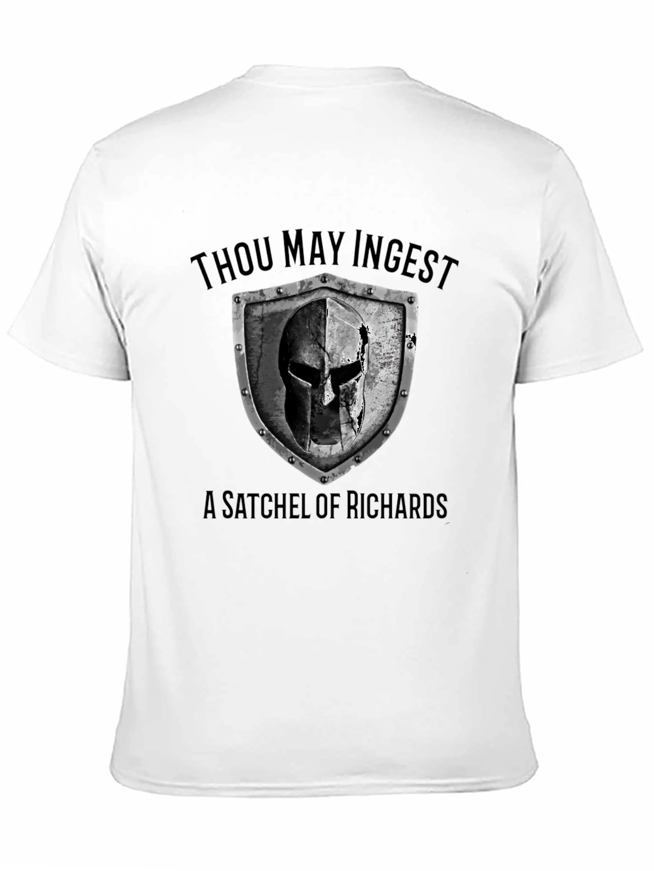 Camiseta Negra: ¡Ingiere un Saco de Richards!