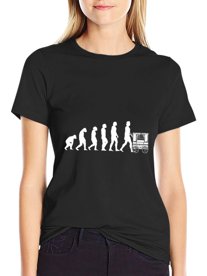 Camiseta Negra Hombre Evolución Carrito