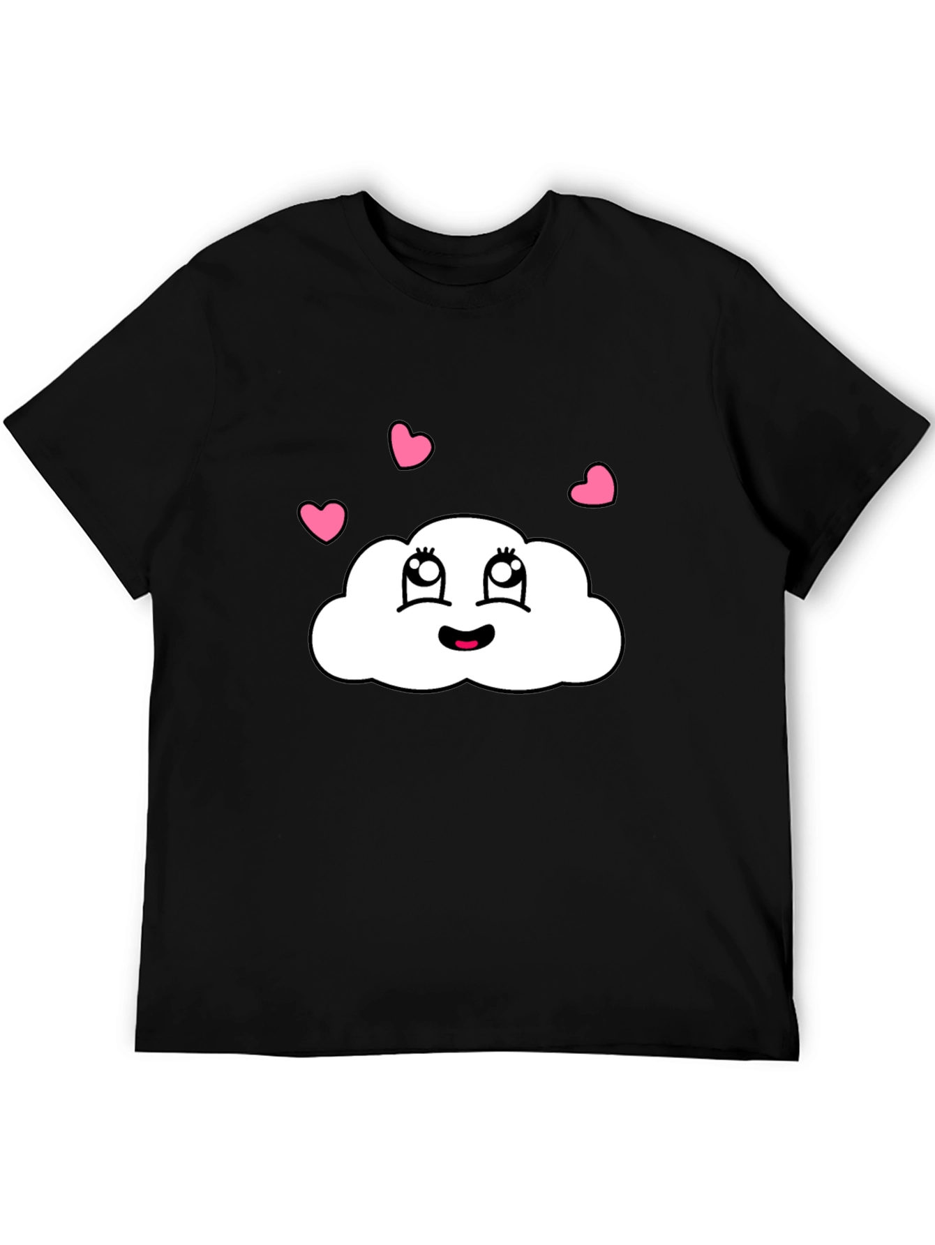 Camiseta Negra con Nube Enamorada