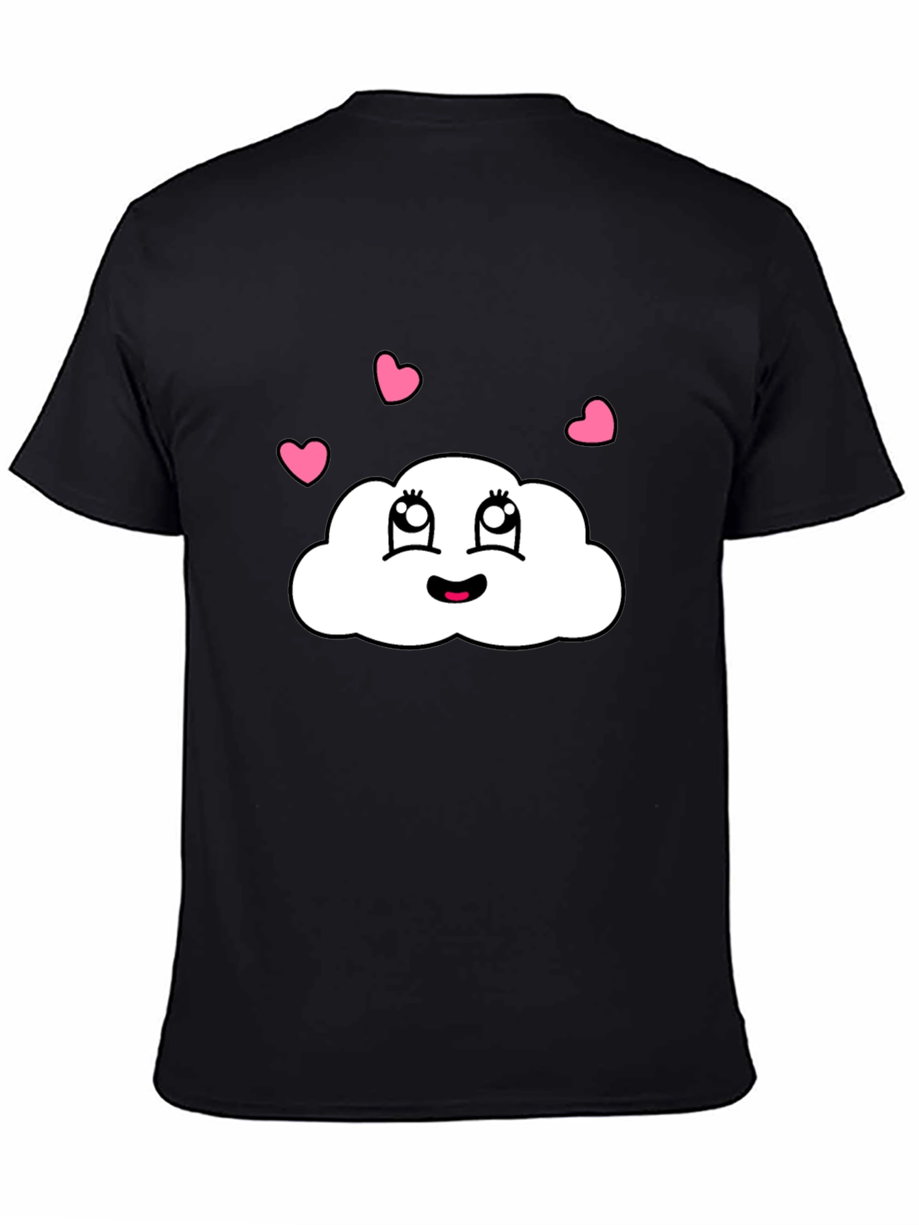 Camiseta Negra con Nube Enamorada
