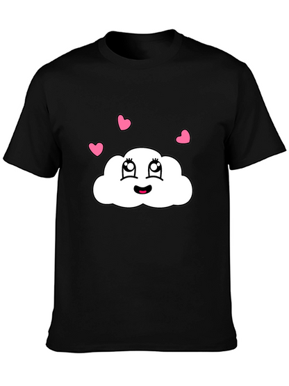 Camiseta Negra con Nube Enamorada