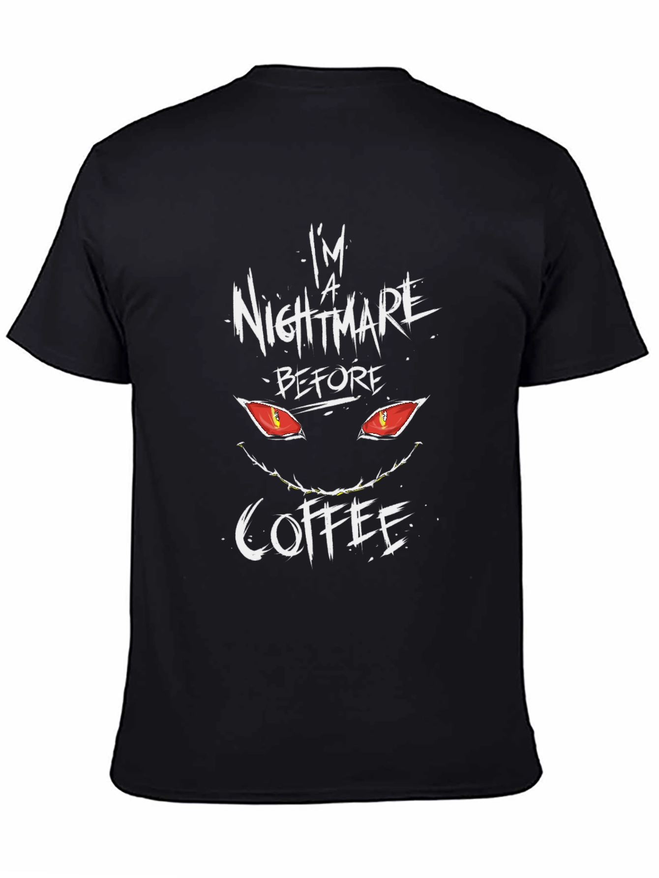 Camiseta Negra Pesadilla Antes del Café para Hombre