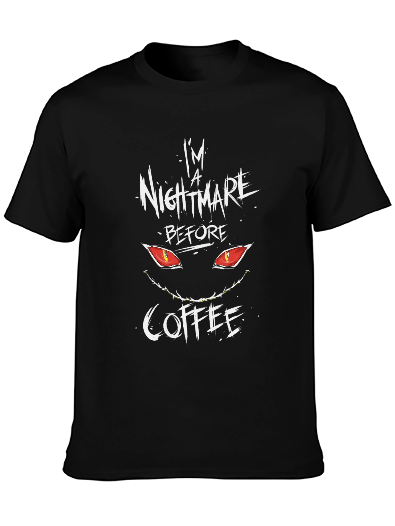 Camiseta Negra Pesadilla Antes del Café para Hombre