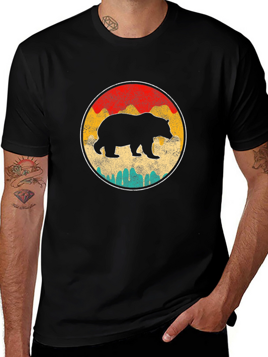 Camiseta Oso Vintage para Hombre - Diseño Retro