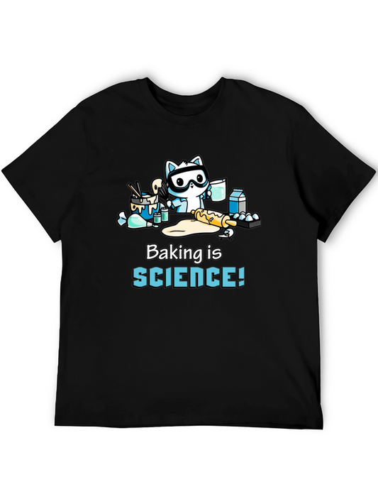 Camiseta Negra: Baking is SCIENCE!