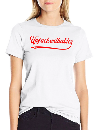 Camiseta Negra Unfuckwithables Roja Estilo Urbano