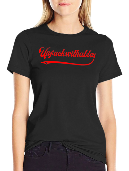 Camiseta Negra Unfuckwithables Roja Estilo Urbano
