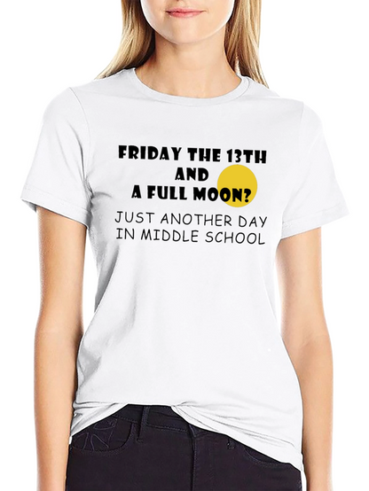 Camiseta Negra: Viernes 13 y Luna Llena