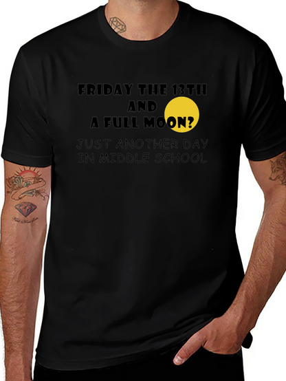 Camiseta Negra: Viernes 13 y Luna Llena