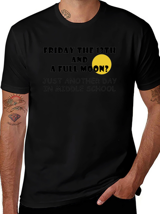 Camiseta Negra: Viernes 13 y Luna Llena