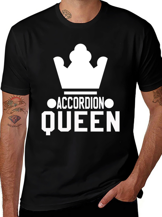 Camiseta Negra Accordion Queen con Corona