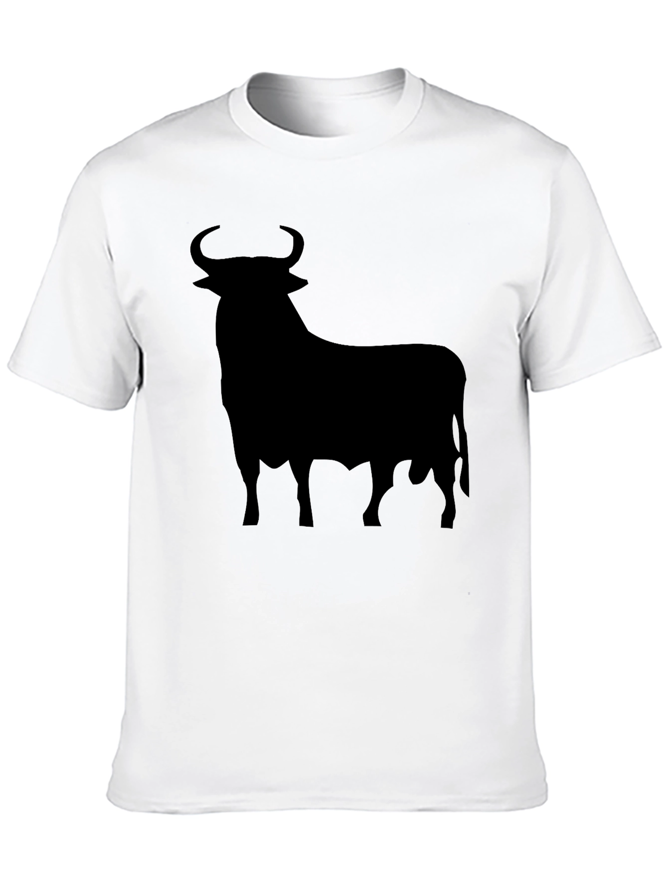 Camiseta Negra con Silueta de Toro