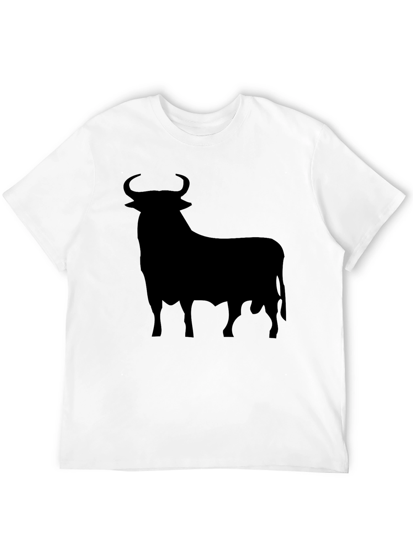 Camiseta Negra con Silueta de Toro