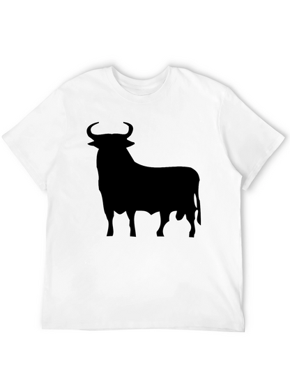 Camiseta Negra con Silueta de Toro