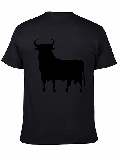 Camiseta Negra con Silueta de Toro