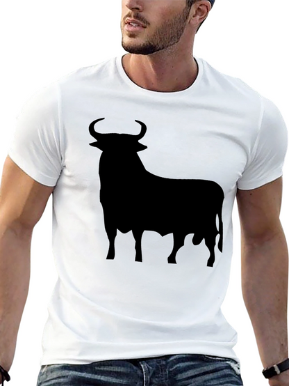 Camiseta Negra con Silueta de Toro