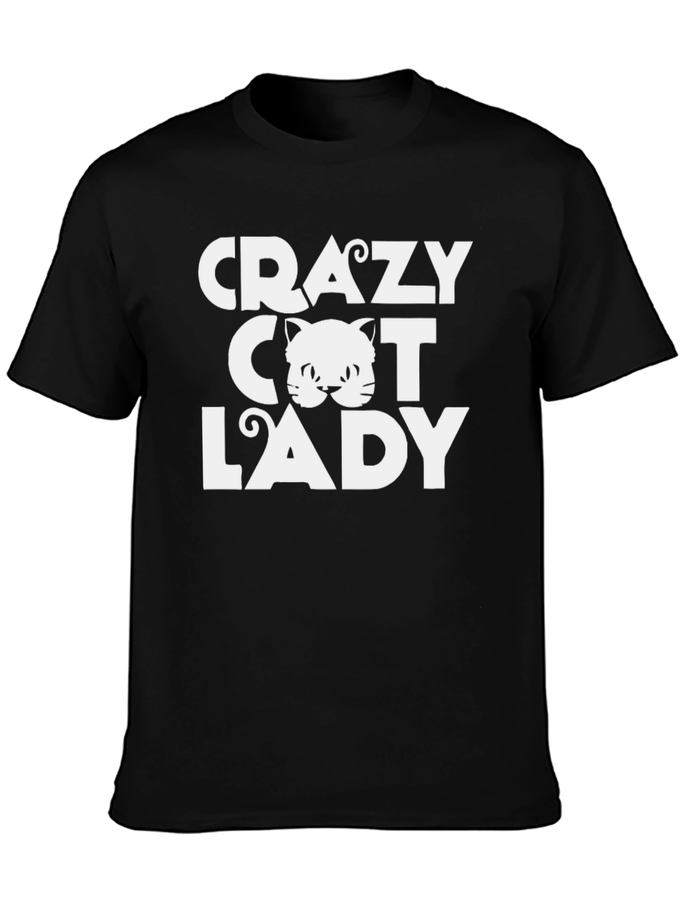 Camiseta Negra Crazy Cat Lady