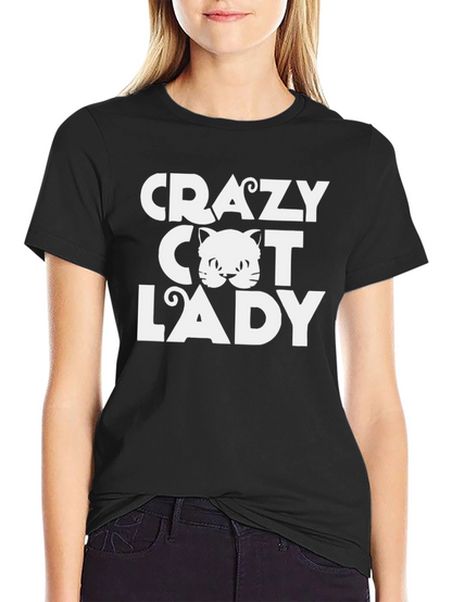 Camiseta Negra Crazy Cat Lady