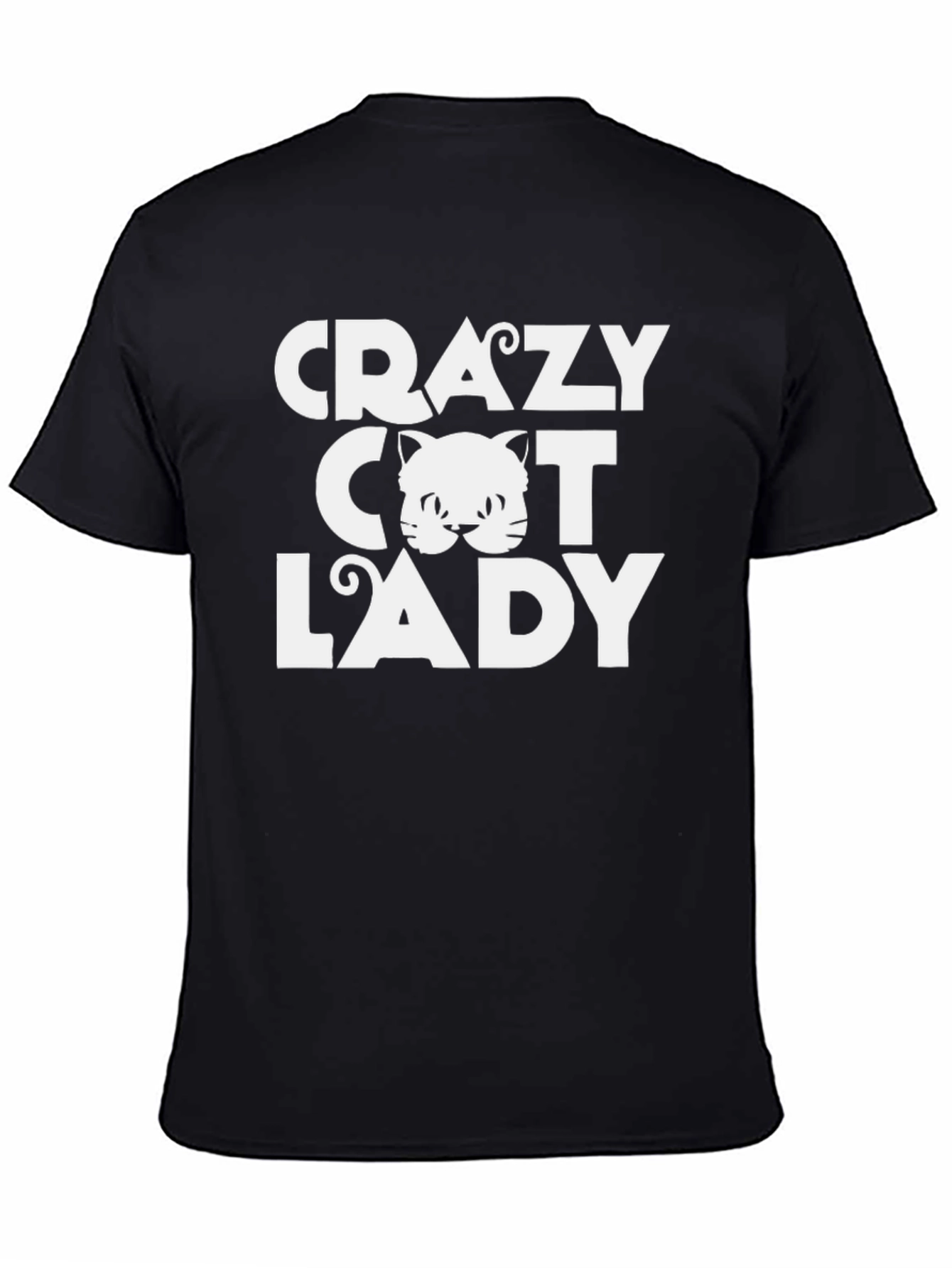 Camiseta Negra Crazy Cat Lady