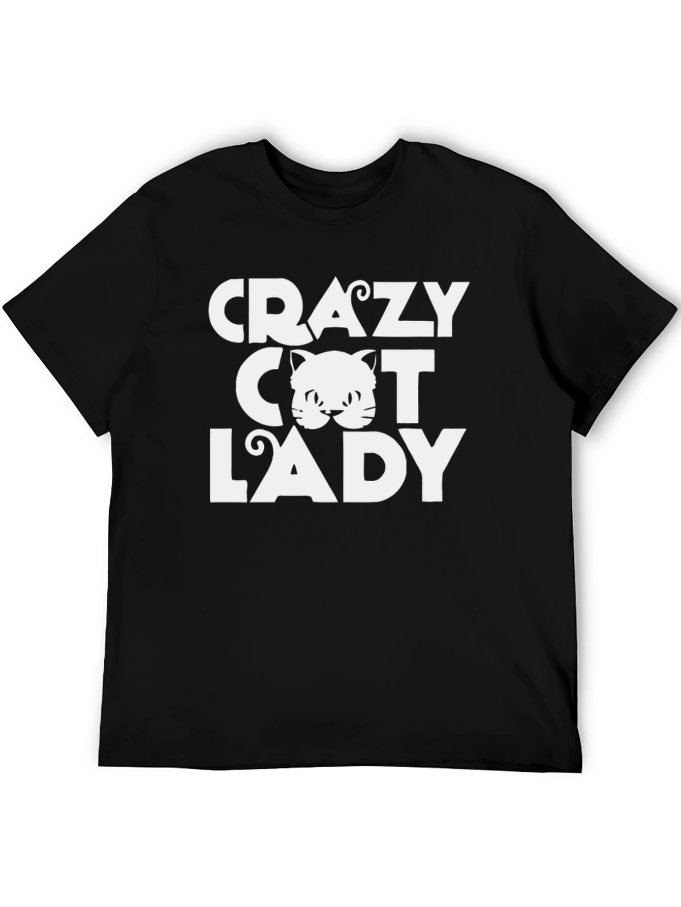 Camiseta Negra Crazy Cat Lady