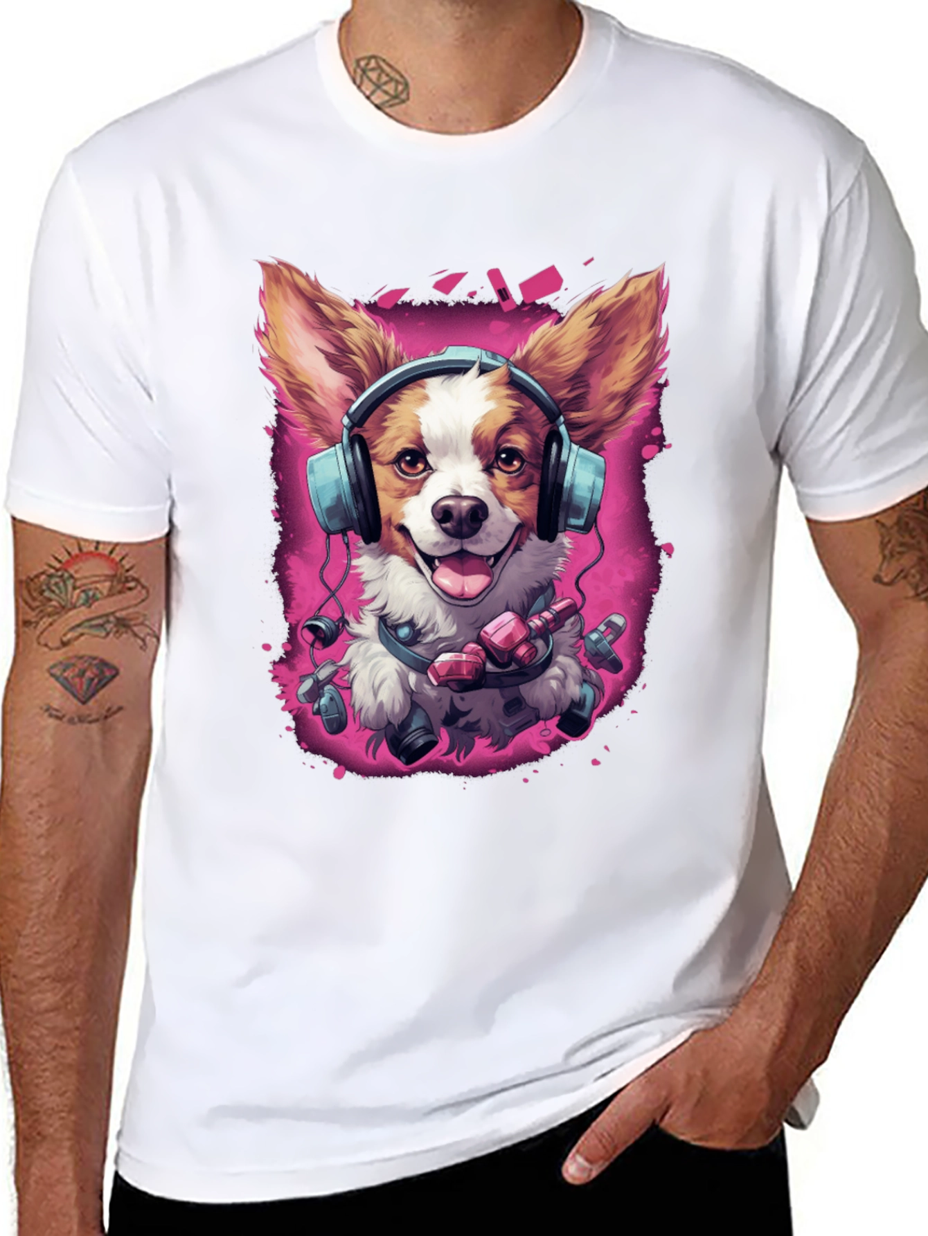 Camiseta Perro DJ Divertida y Moderna