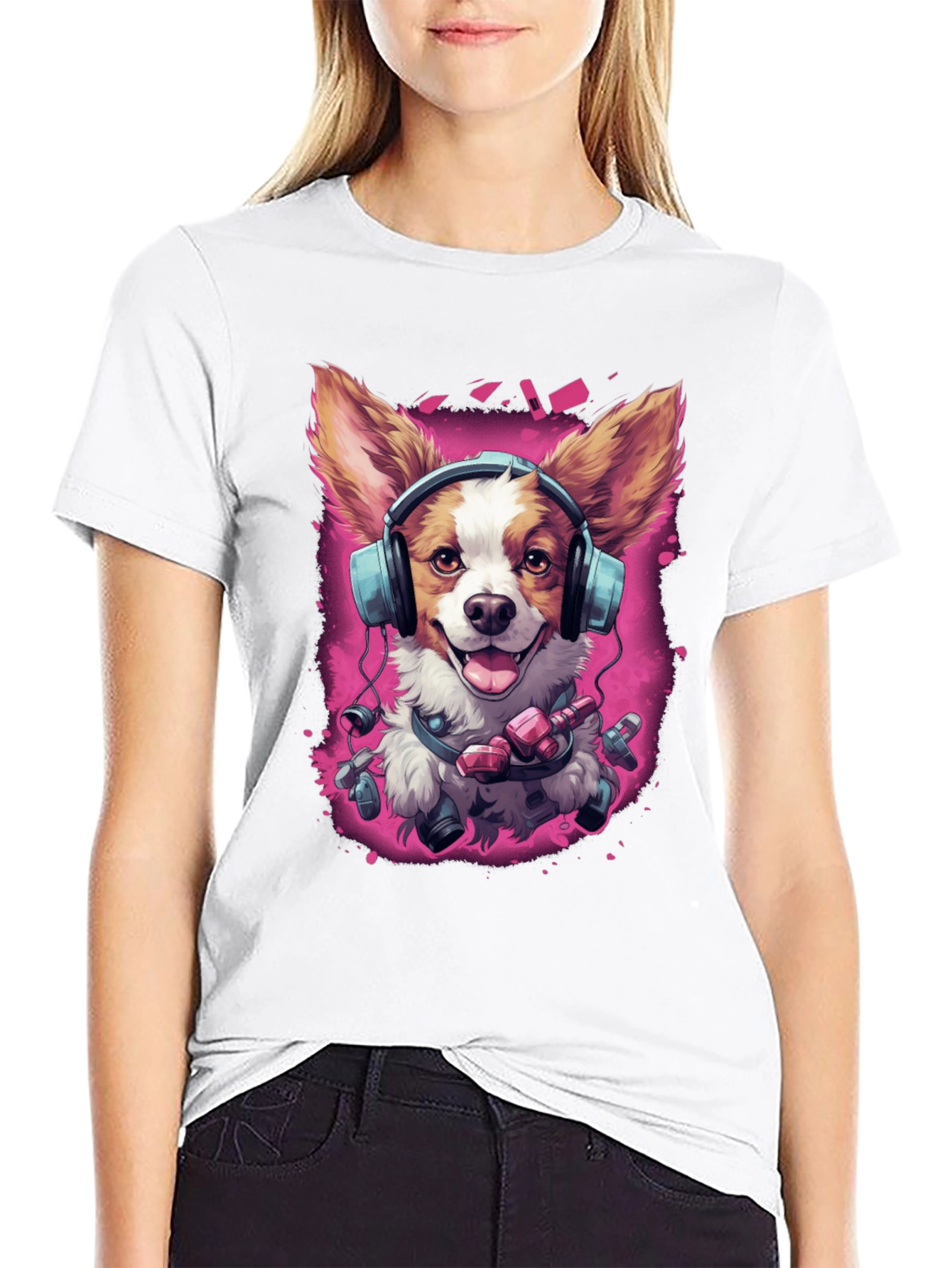 Camiseta Perro DJ Divertida y Moderna