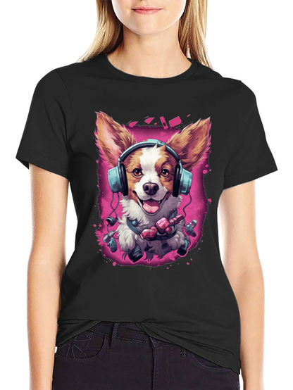 Camiseta Perro DJ Divertida y Moderna